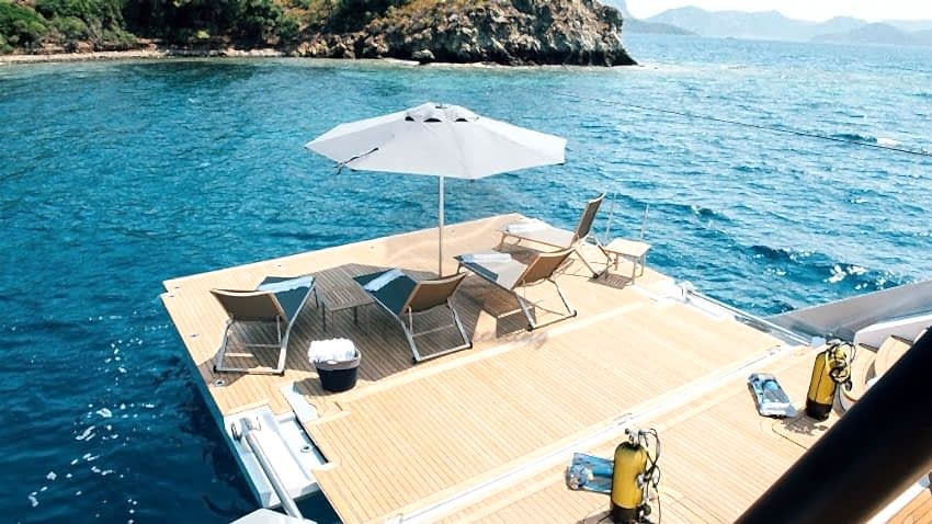 All About U 2 Yacht, Swim Platform.